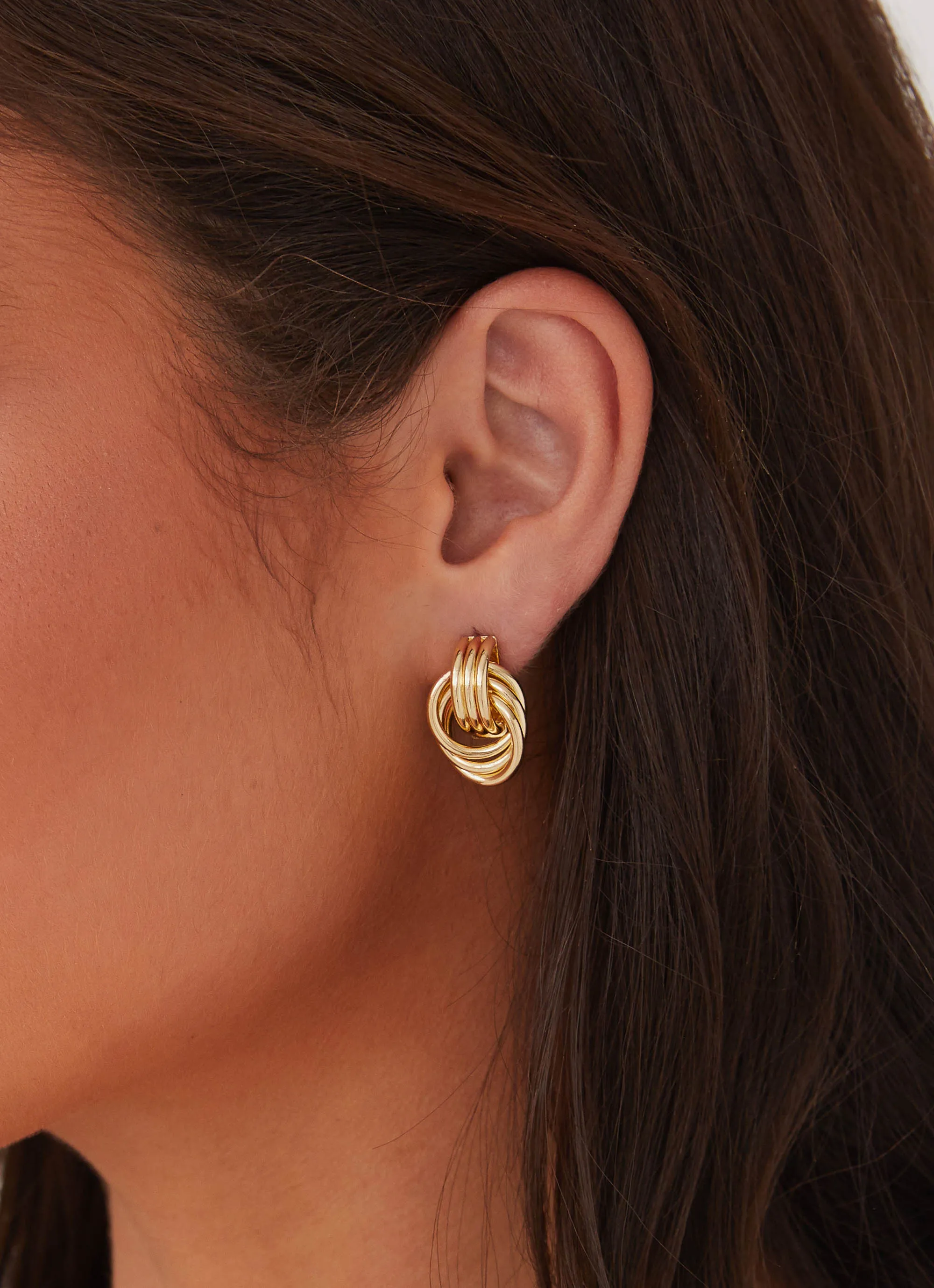 Gracia Knot Earrings - Gold