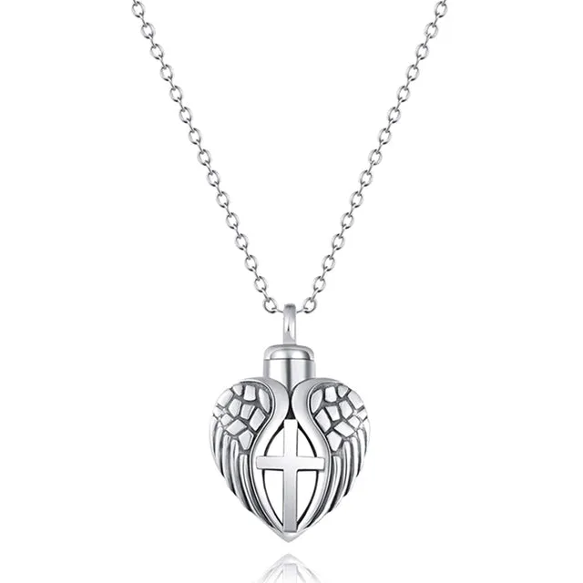 Heart Shaped Crystal Tree Urn Necklace Ashes Keepsake Pendant Jewelry Gifts For Women Girls