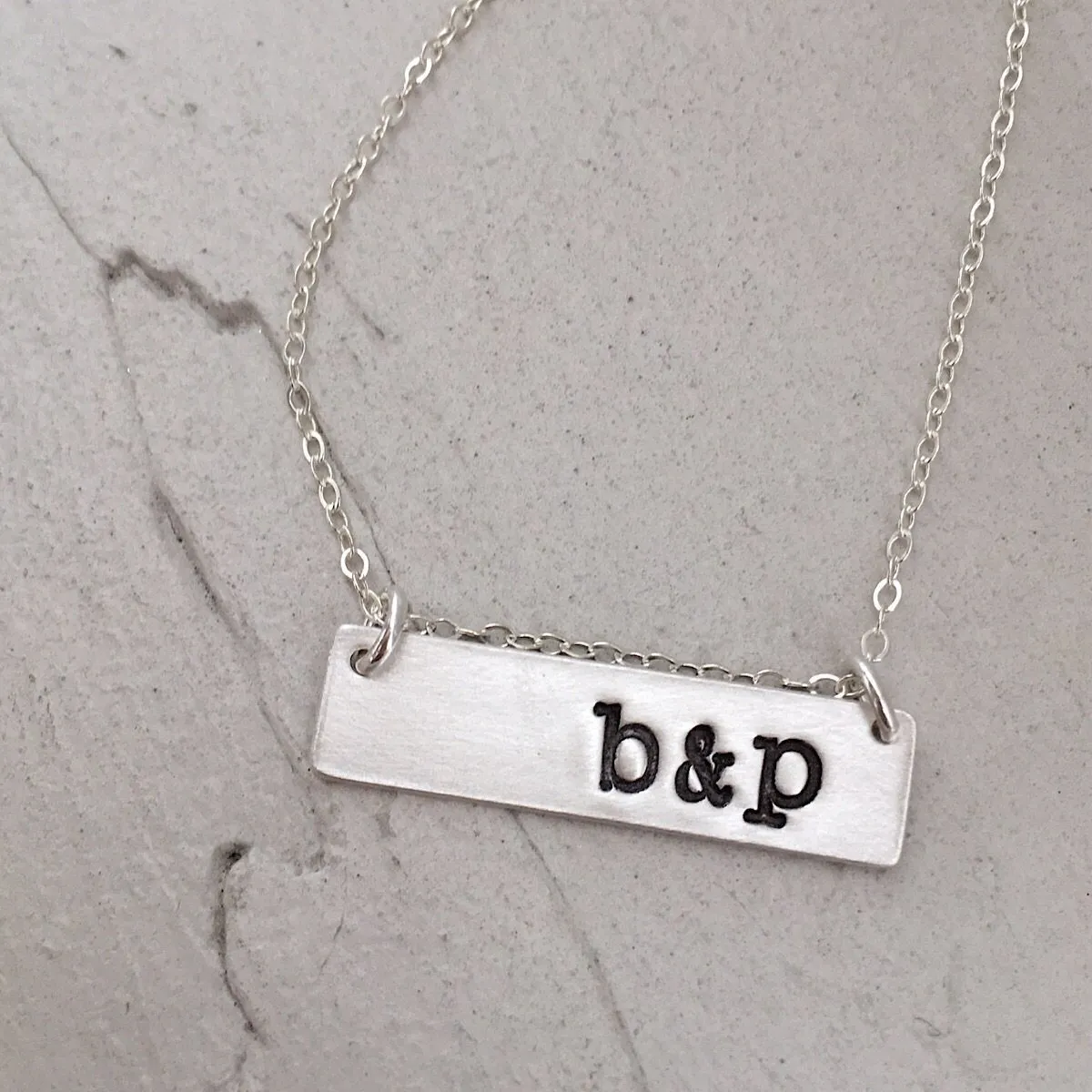 Initial Bar Necklace