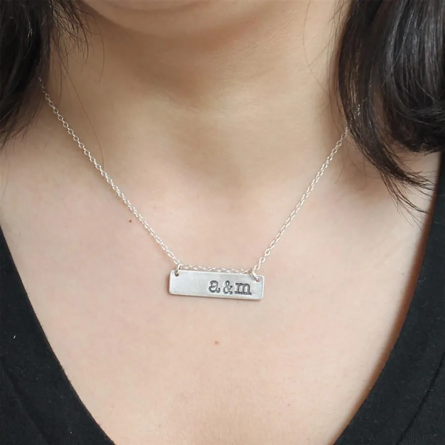 Initial Bar Necklace