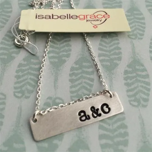 Initial Bar Necklace