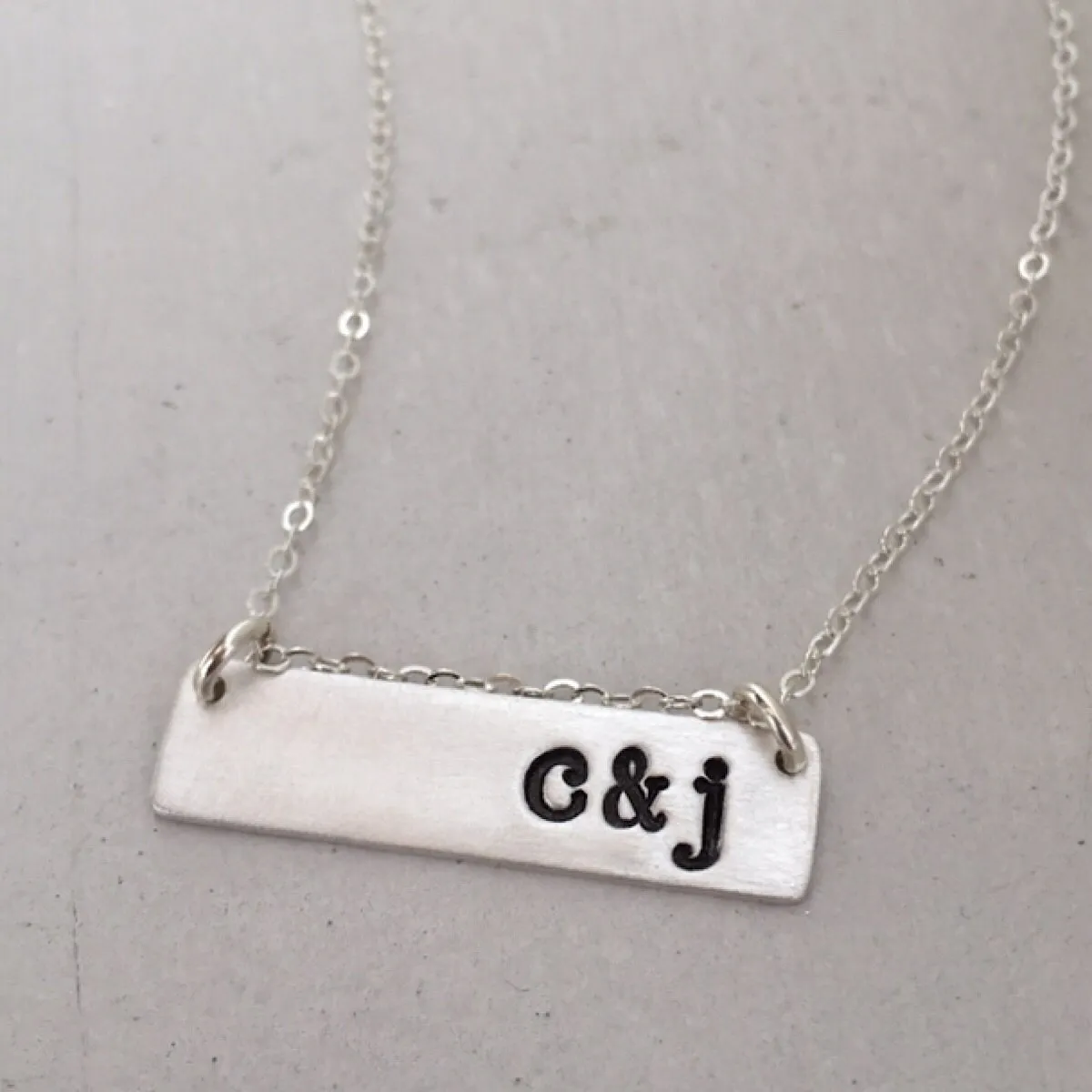 Initial Bar Necklace