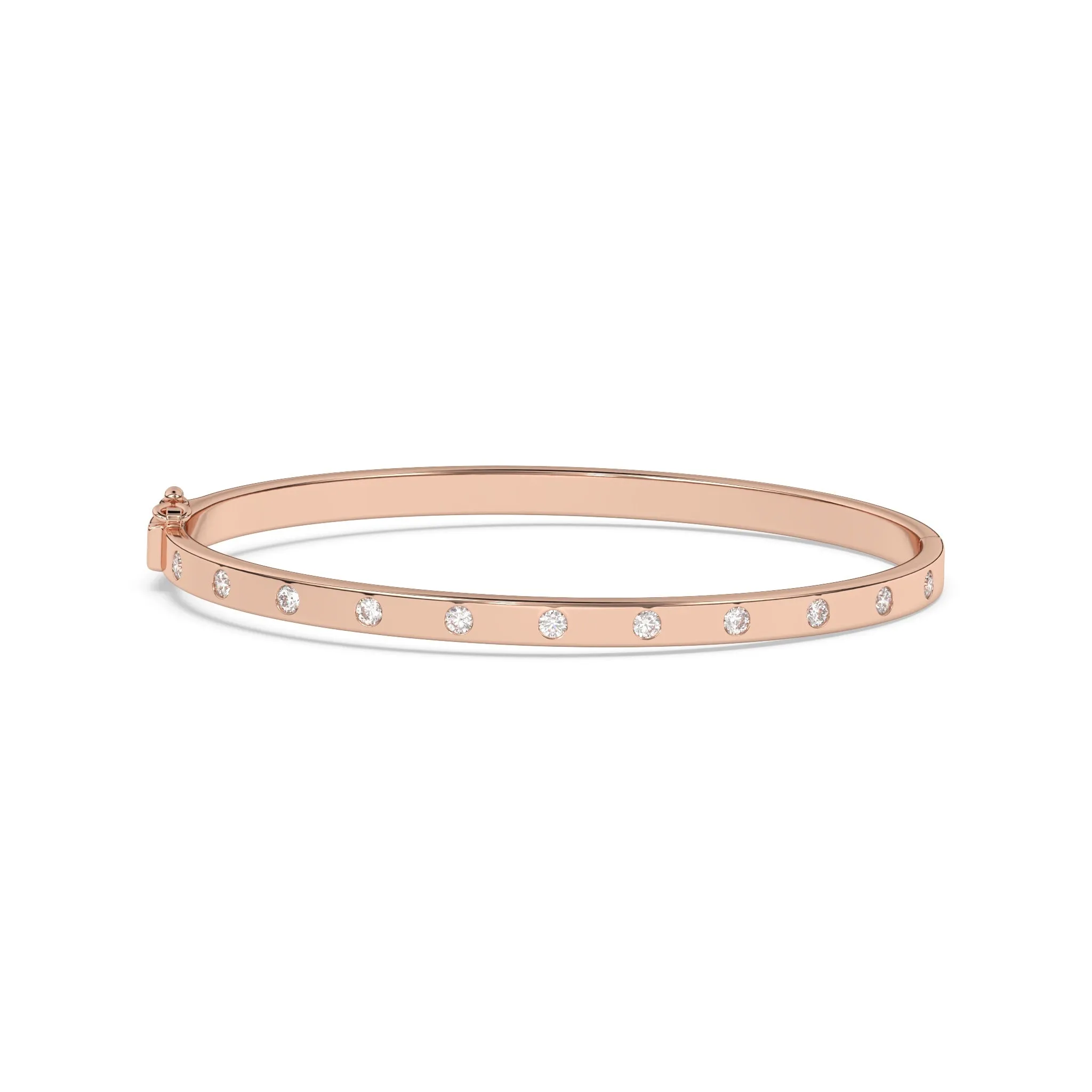 Inset Diamond Bangle