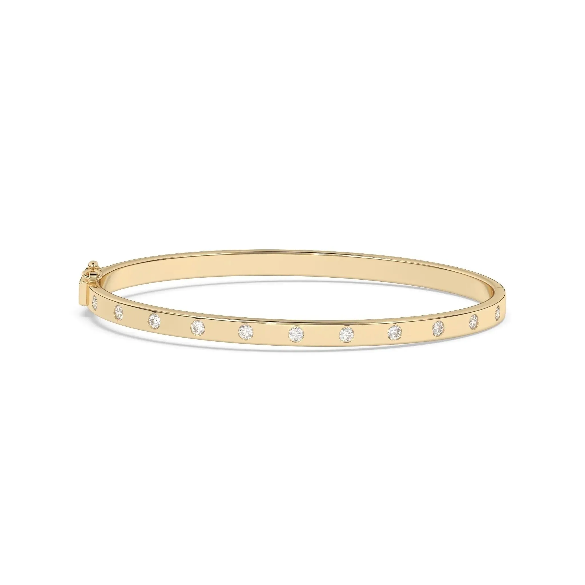 Inset Diamond Bangle