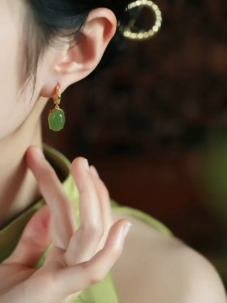 Jade Earrings: Timeless