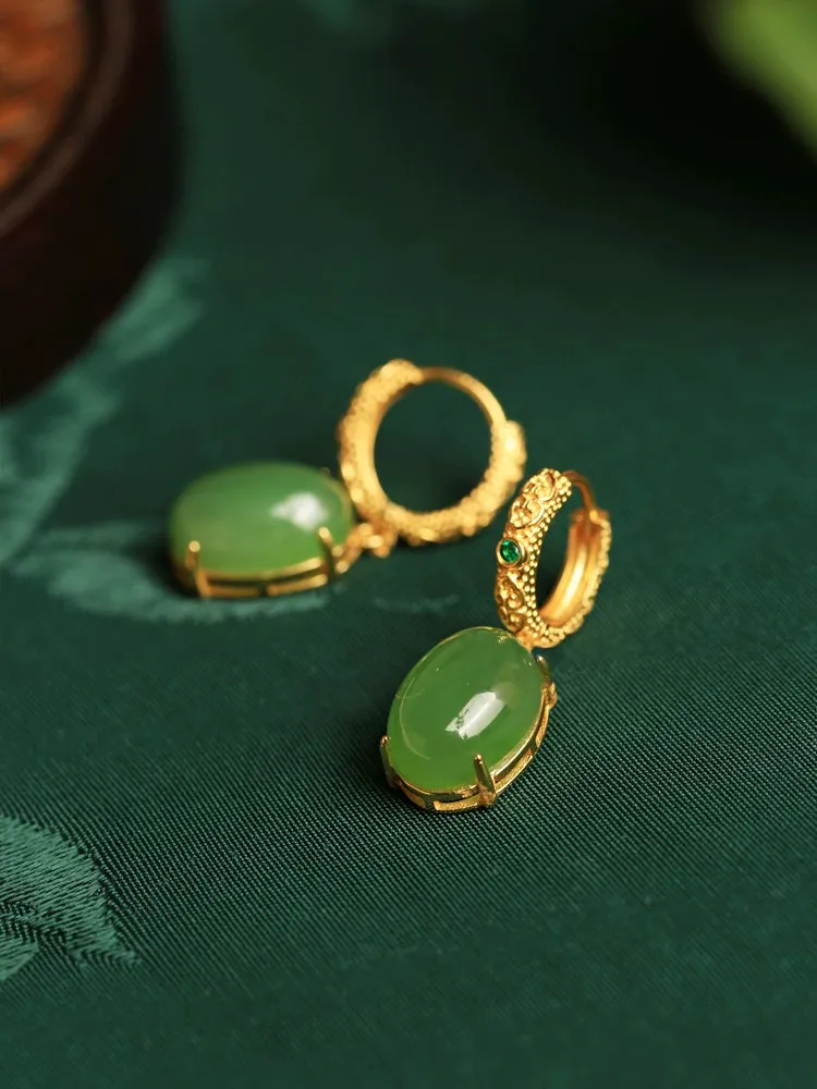 Jade Earrings: Timeless