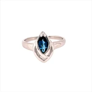 Kaleidoscope Marquee London Blue Topaz Celtic Style Ring