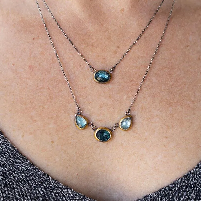 Labradorite Necklace and Earrings