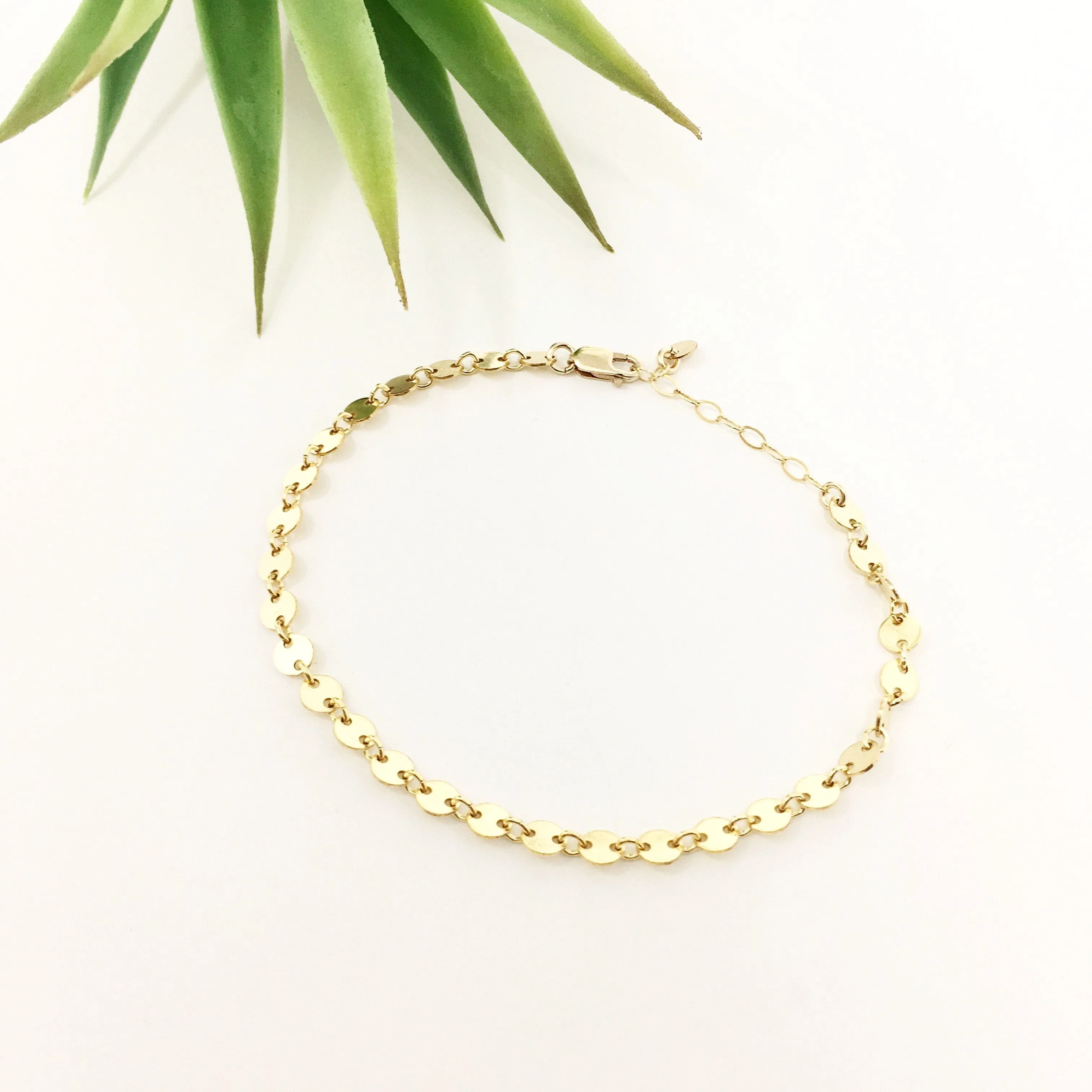 Luna Disc Chain Anklet