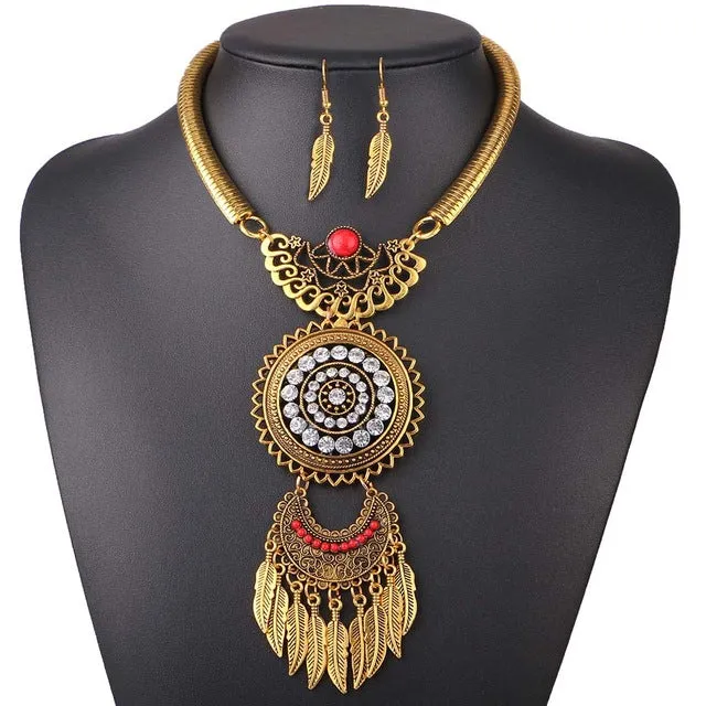 Match-Right Women Necklace Vintage Statement Necklaces Pendants Bohemia Jewelry Leaves Necklace Women AccessoriesNL582