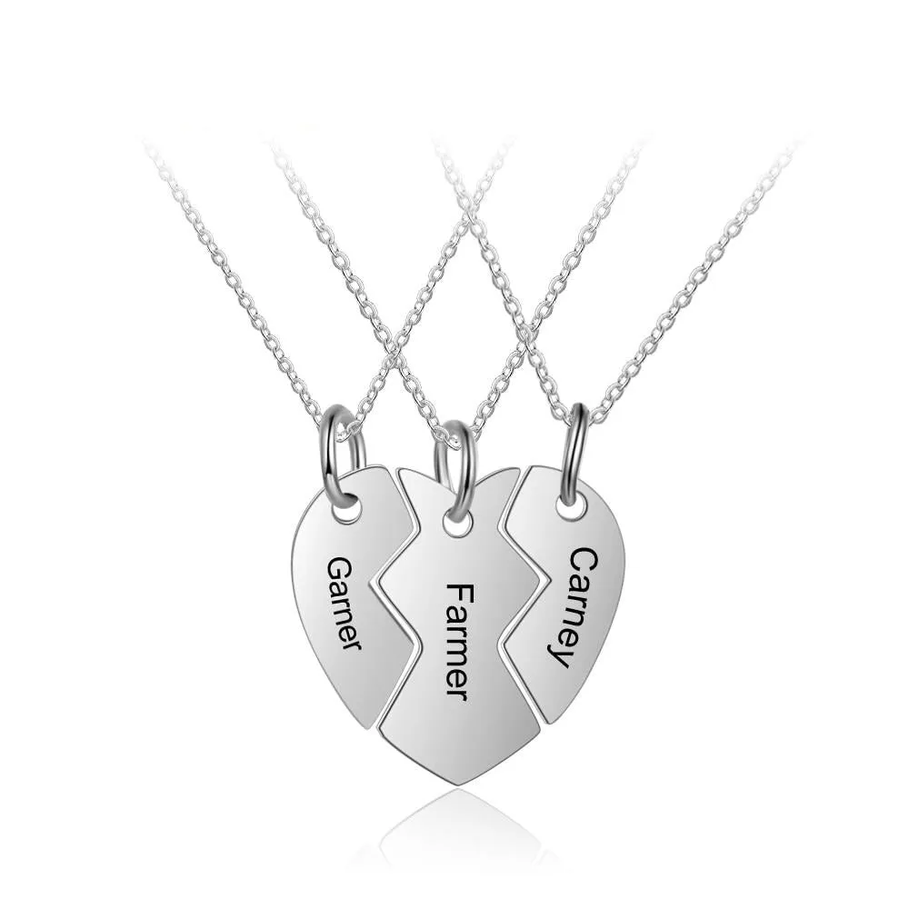 Merging Cordate Shape Personalized Necklace