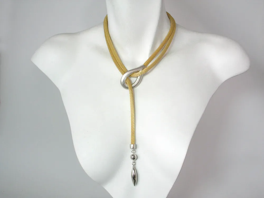 Mesh Teardrop Lariat