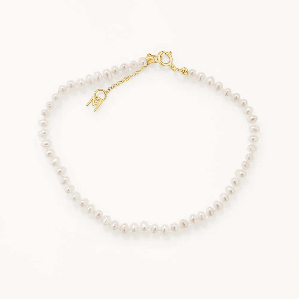 Micro Pearl Bracelet in 10k Gold