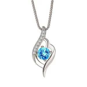 Modern Blue Stone Korean Crystal Stone Women's Chain Jewelry Custom Chockers Pendant Necklaces For Women