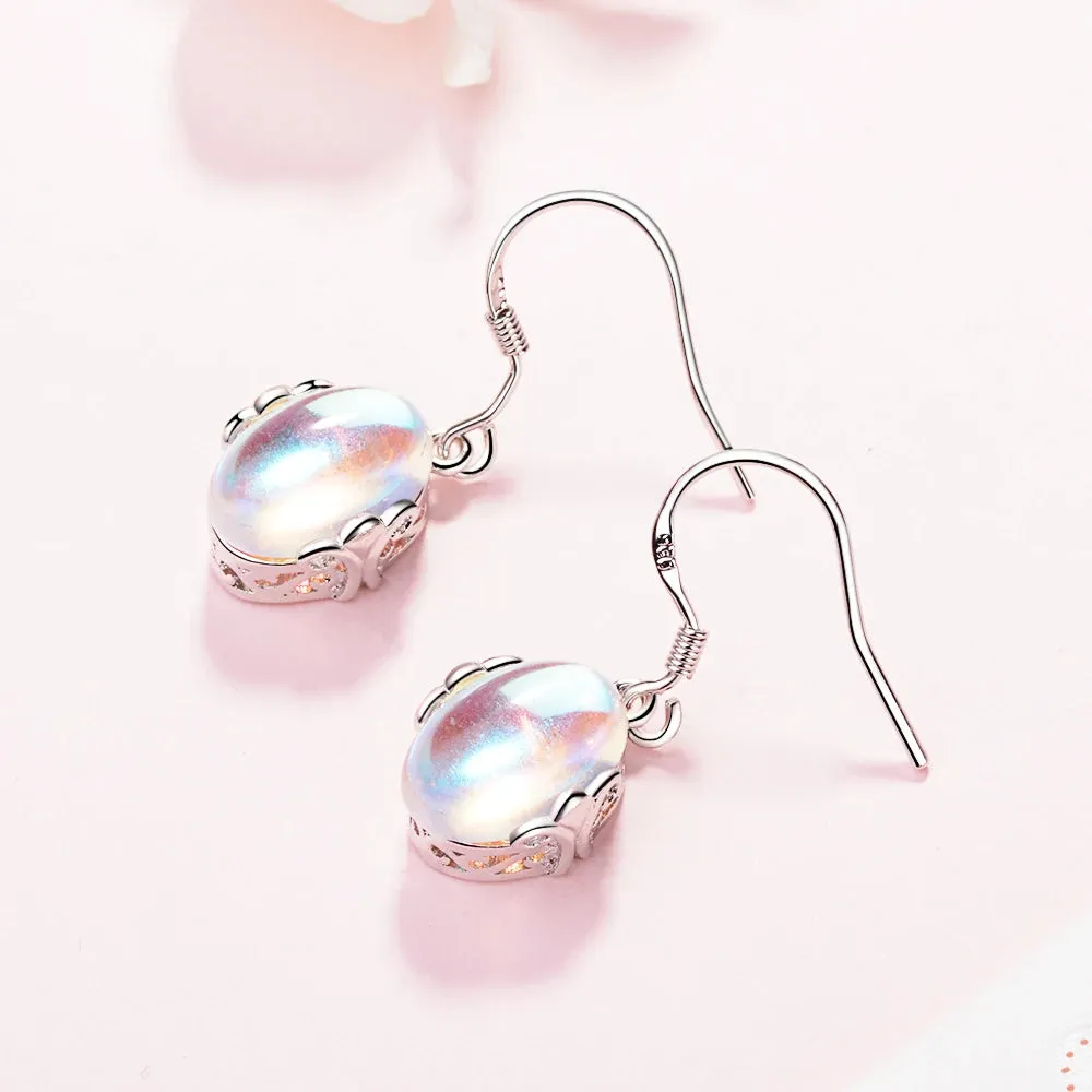 Moonstone Silver Earrings