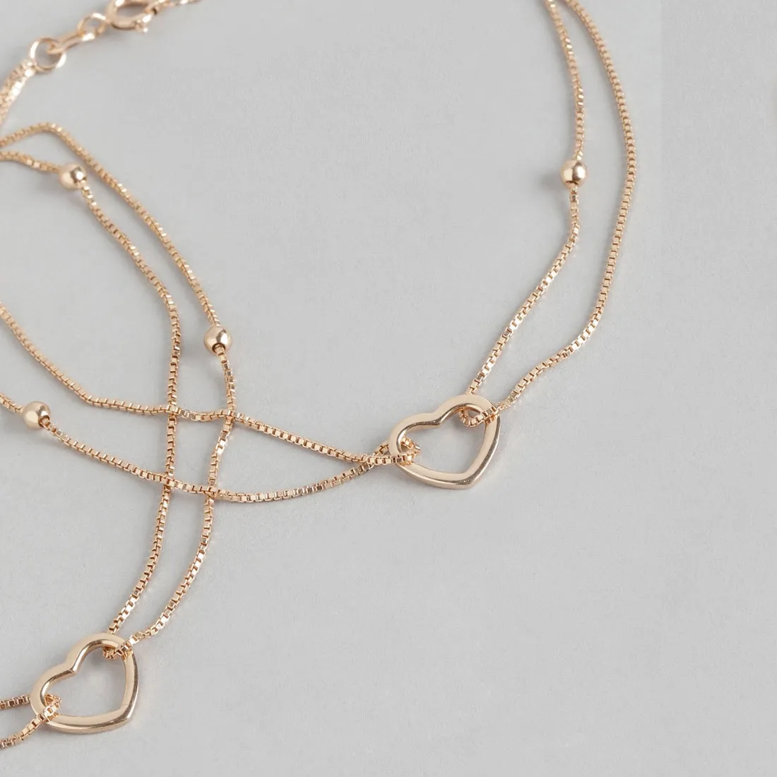 My Dainty Heart Rose Gold 925 Silver Anklets