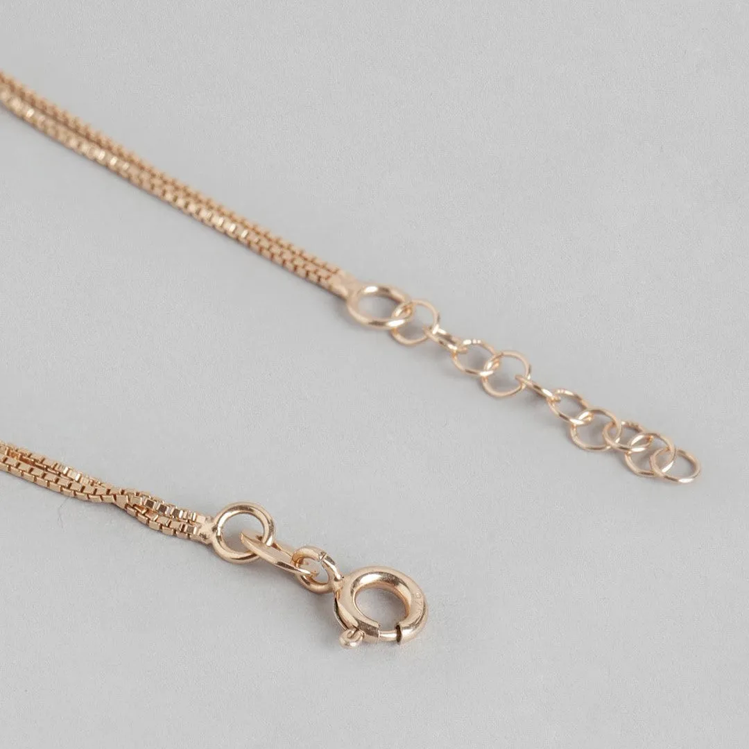 My Dainty Heart Rose Gold 925 Silver Anklets