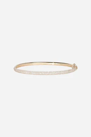 Nickho Rey Malibu Bangle in Gold with Clear Stones