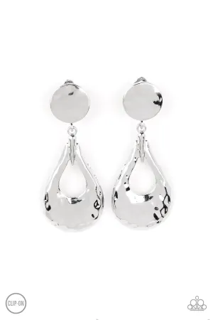 Paparazzi Earring ~ Metallic Magic - Silver