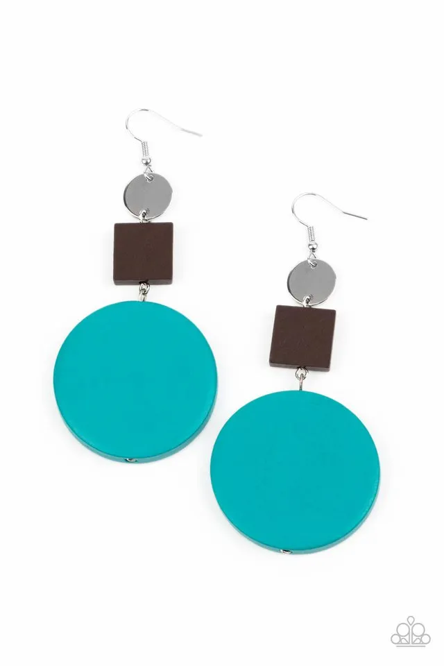 Paparazzi Earring ~ Modern Materials - Blue