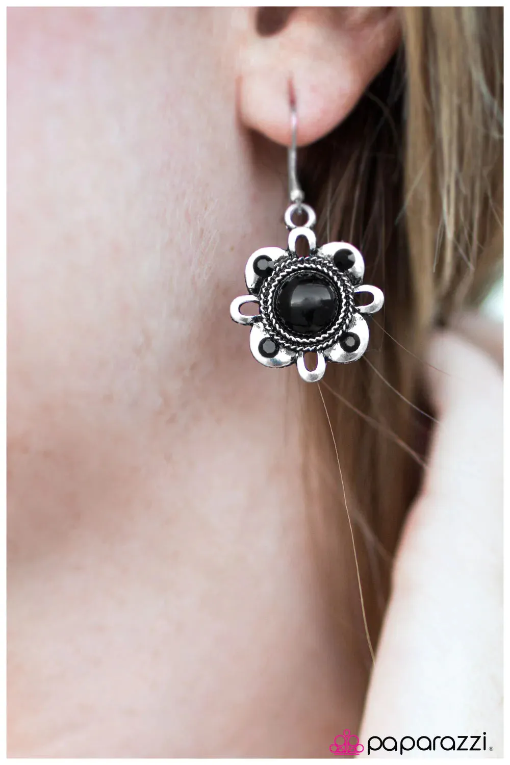 Paparazzi Earring ~ Our Song  - Black