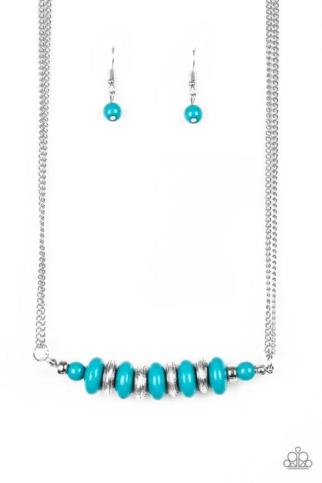 Paparazzi Necklace ~ On Mountain Time - Blue