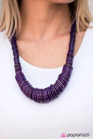 Paparazzi Necklace ~ SHORE Thing - Purple