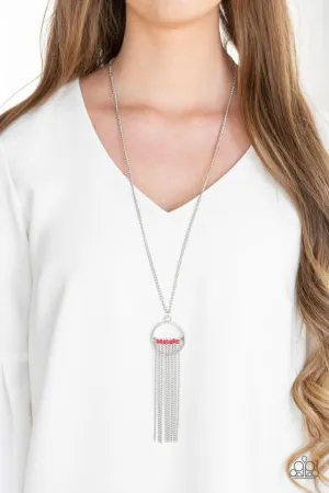 Paparazzi Necklace ~ Terra Tassel - Red