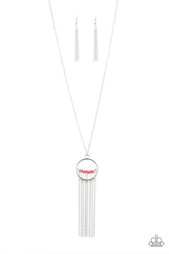 Paparazzi Necklace ~ Terra Tassel - Red