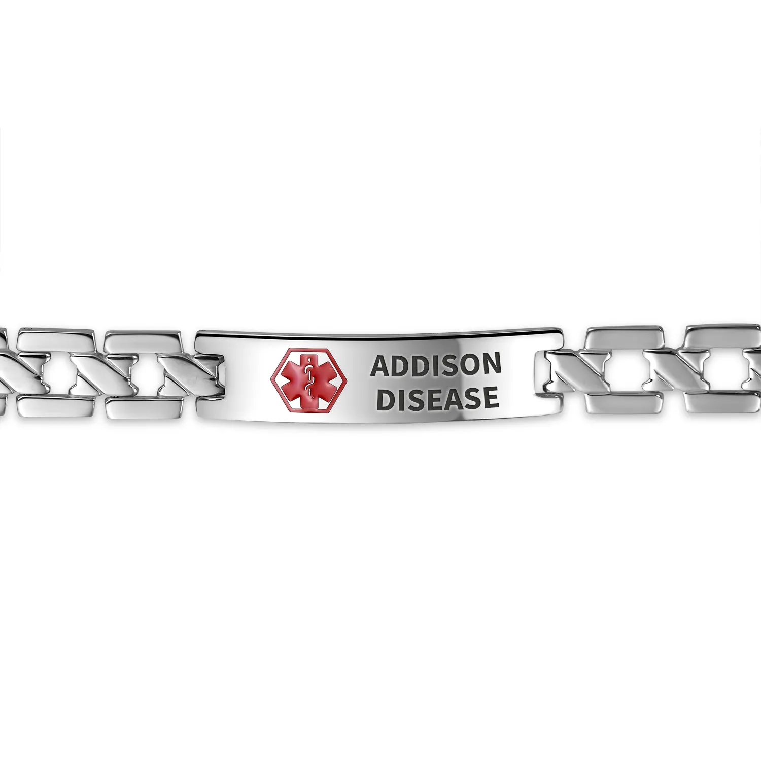 Personalized Medical Alert ID U Link Bracelet Stainless 8 Inch