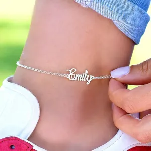 Personalized Name Anklet - Initial Custom Anklet Gift - Customized Dainty Anklet - Gold Name Anklet - Summer Anklet - Anklet With Name