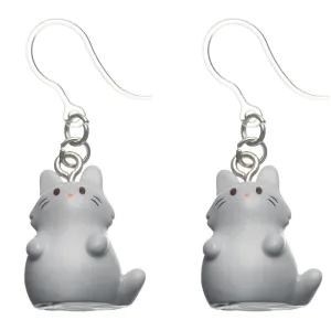 Playful Cat Dangles Hypoallergenic Earrings for Sensitive Ears Made with Plastic Posts