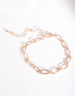 Rose Gold Open Link Bracelet