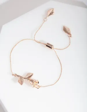 Rose Gold Rose Bracelet