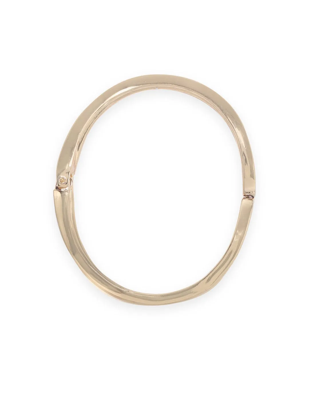 Rubans Voguish Gold plated minimal Open Bracelet