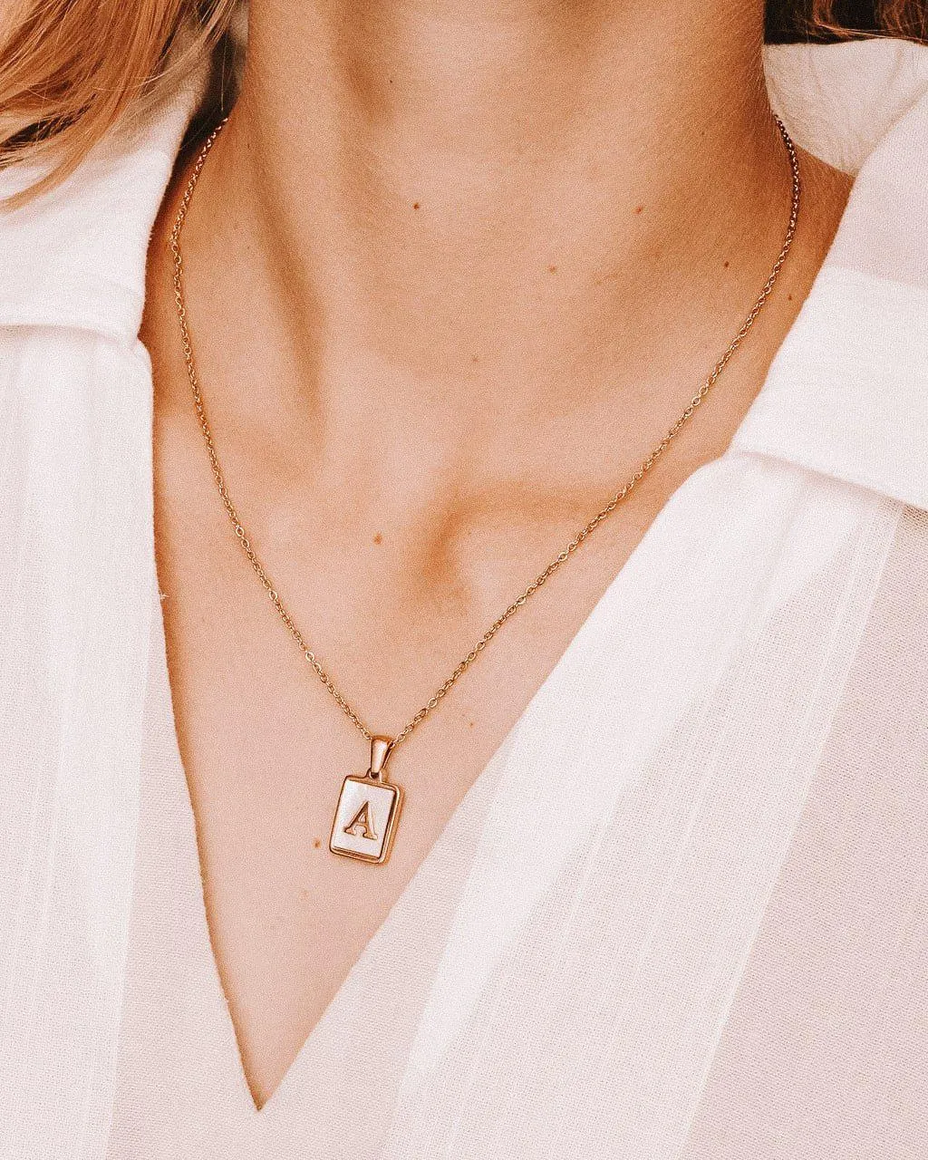 Shell Letter Necklaces