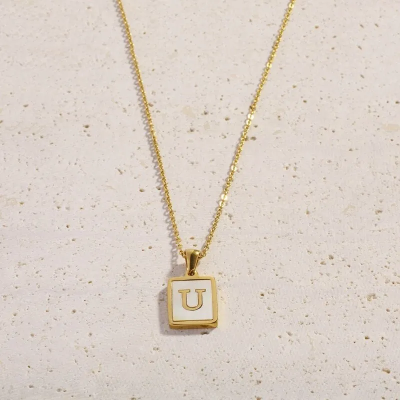 Shell Letter Necklaces