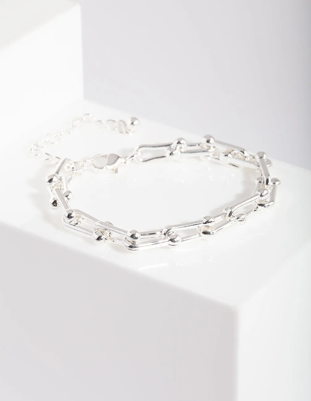 Silver Open Chain Bracelet