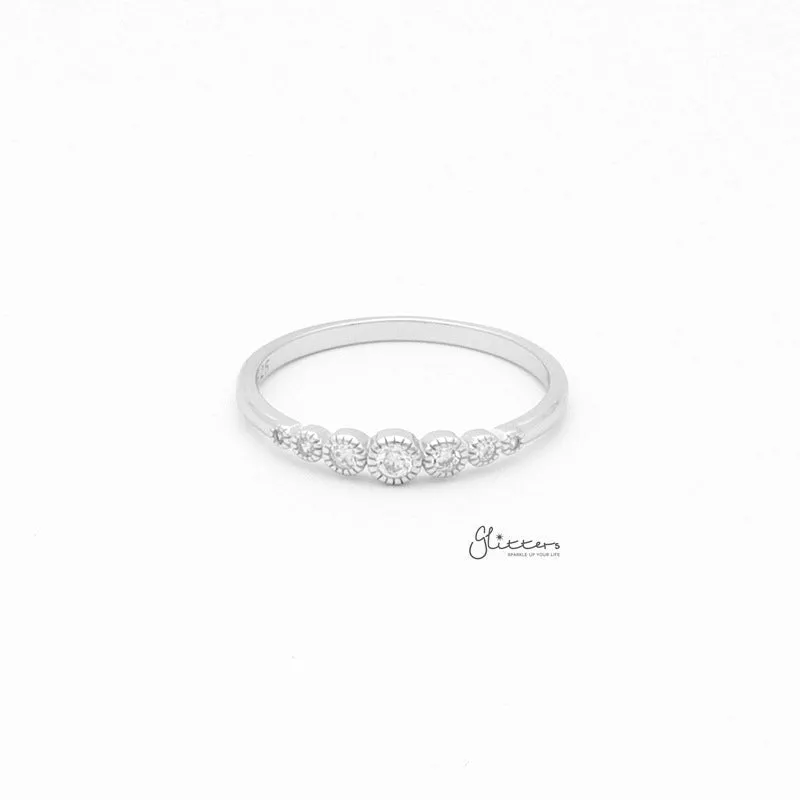 Sterling Silver Round CZ Ring