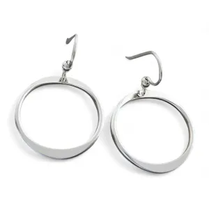 Sterling Silver Single Hoop Earrings