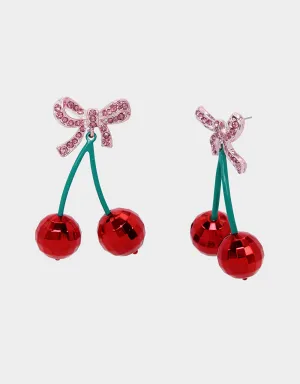 THINK PINK CHERRY DROP EARRINGS MULTI