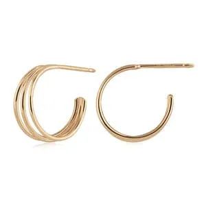 Triple layer gold hoops by Carla | Nancy B.