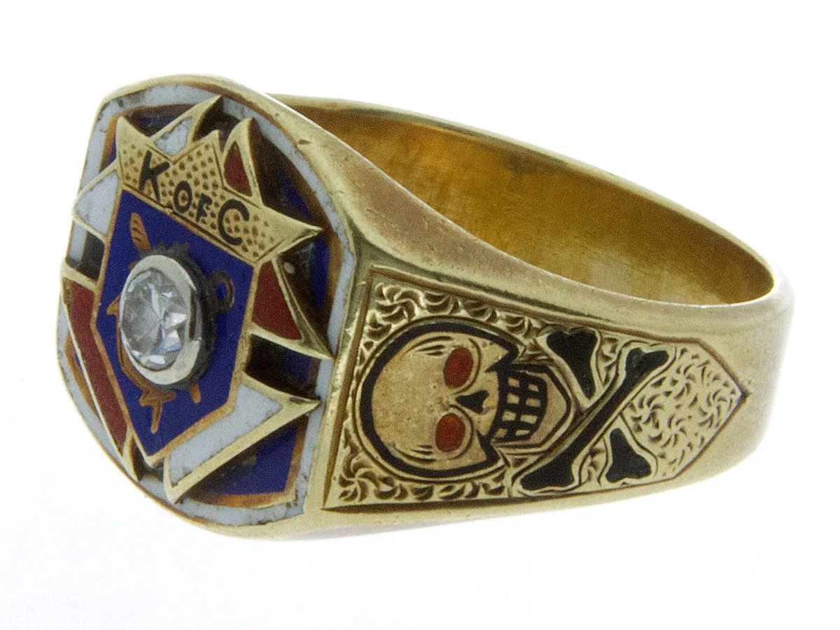 Vintage Diamond Knights of Columbus Ring