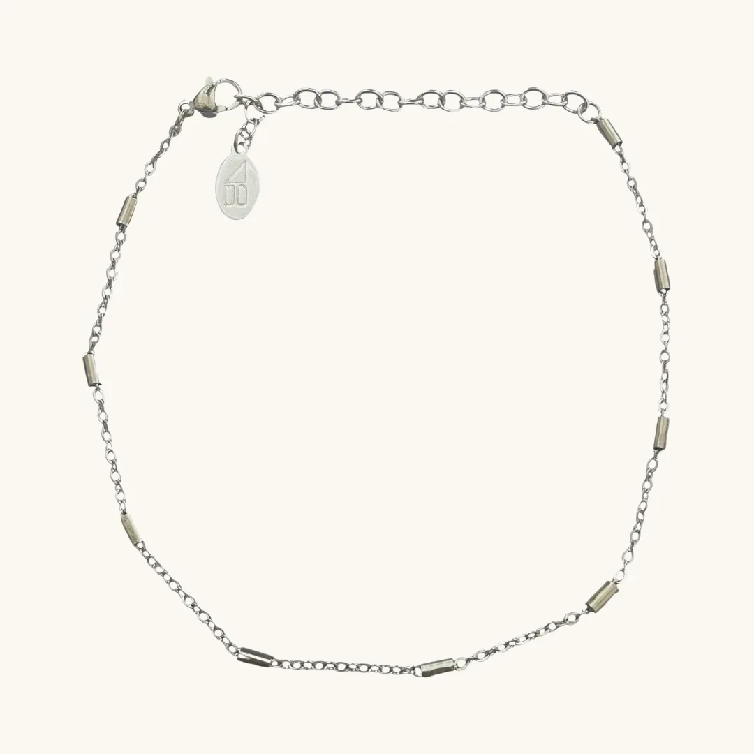 Waterproof Silver Piper Anklet